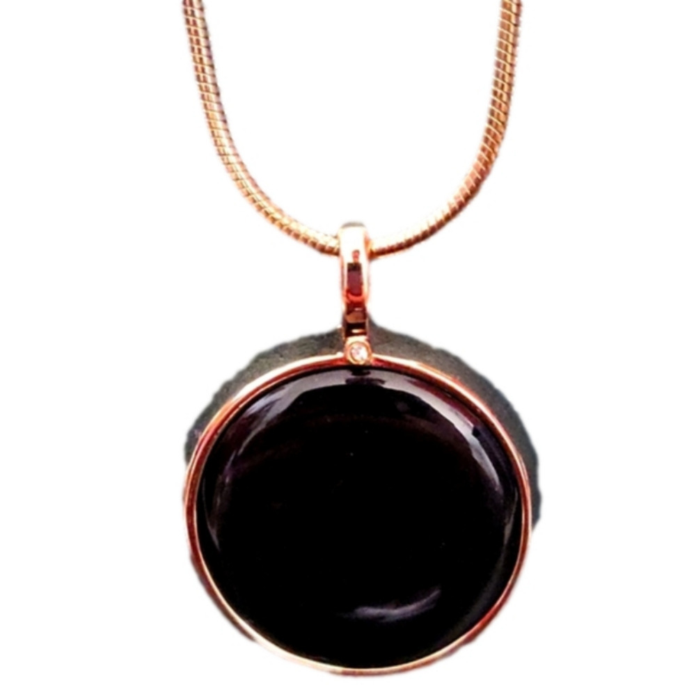 📣 Express FASHION Faux Oynx Gold Tone Long Necklace 😍